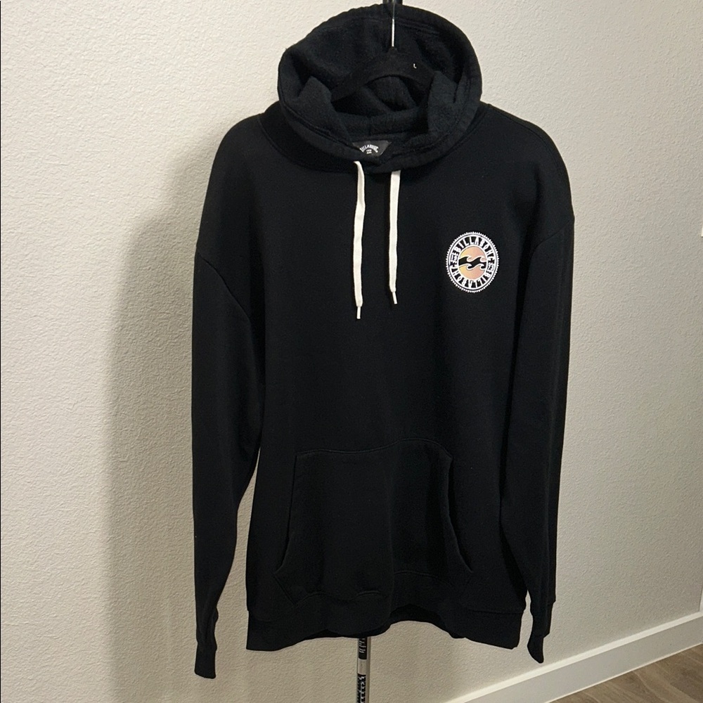 Billabong men’s Black Hoodie with Wave Graphic surf/skate M - Picture 3 of 7